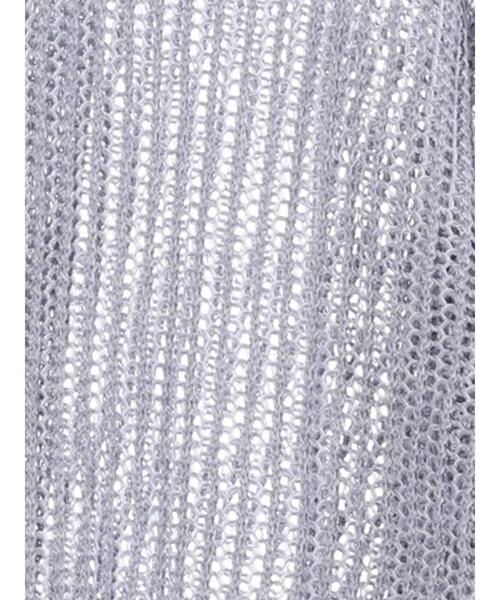 Samansa Mos2（サマンサ モスモス）の「【マシンウォッシャブル】メッシュ編みリボンカーディガン（カーディガン/ボレロ・レディース・ブルー/キナリ/ブラック/グリーン・F）」の7枚目の写真