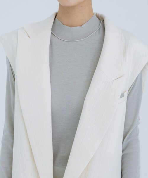 kotohayokozawa（コトハヨコザワ）の「【kotohayokozawa/コトハヨコザワ】レイヤードタイスリーブレスジャケット（その他アウター・レディース・アイボリー・FREE）」の5枚目の写真
