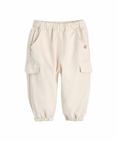 moimoln（モイモルン）の「【SOFT＆】クリーム9分丈ジョガーパンツ（その他パンツ・キッズ・ベージュ/グリーン・90cm/100cm/110cm）」の2枚目の写真