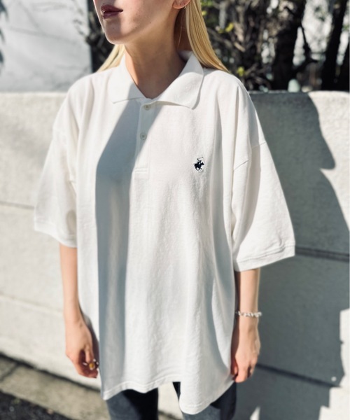 BEVERLY HILLS POLO CLUB(ビバリーヒルズポロクラブ)の「BEVERLY HILLS POLO CLUB / VINTAGE鹿の子ポロシャツ / 4222-4751(ポロシャツ・レディース・ブラック/オフホワイト/ネイビー/グリーン・MEDIUM/LARGE/X-LARGE)」の9枚目の写真