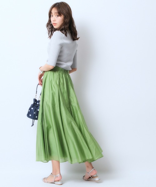 JUSGLITTY（ジャスグリッティー）の「5分袖ラメシンプルプルオーバー