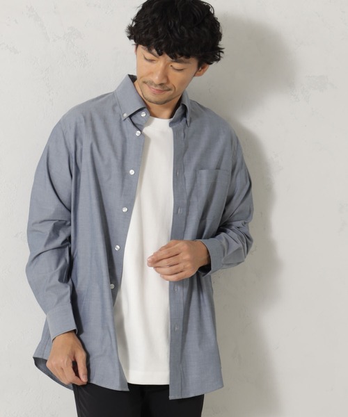 FOUND GOOD(ファウンドグッド)の「レギュラーフィットボダンダウンシャンブレーシャツ(シャツ/ブラウス・メンズ・ホワイト系5/ブルー系2/ネイビー・M/S/XL/L)」の3枚目の写真