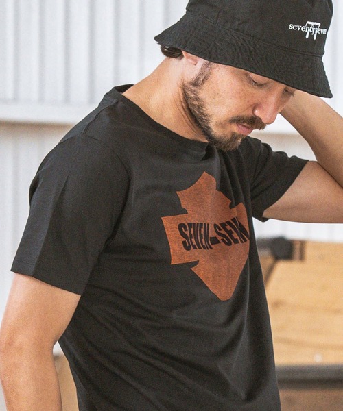 seventy seven(セブンティセブン)の「mt8994- light onz S-S t-shirts (emblem) Tシャツ(Tシャツ/カットソー・メンズ・バーガンディー/ホワイト/ブラック・S/M/L/XL)」の8枚目の写真