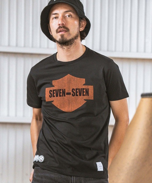 seventy seven(セブンティセブン)の「mt8994- light onz S-S t-shirts (emblem) Tシャツ(Tシャツ/カットソー・メンズ・バーガンディー/ホワイト/ブラック・S/M/L/XL)」の9枚目の写真