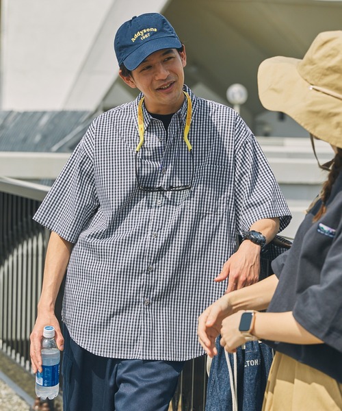 THE CRAFT CREW PRODUCTS（ザクラフトクループロダクツ）の「ファンクショナルファブリック ビッグシルエット アソートレギュラーカラー半袖シャツ / 抗菌・防臭・イージーケア【THE CRAFT CREW PRODUCTS】（シャツ/ブラウス・メンズ・ダークインディゴブルー/ブラック系/ブルー系/ブラック系1/ブラック系2/ネイビー系/グレー系/オフホワイト/ホワイト系/グレイッシュベージュ/サックスブルー・M/S/L）」の10枚目の写真