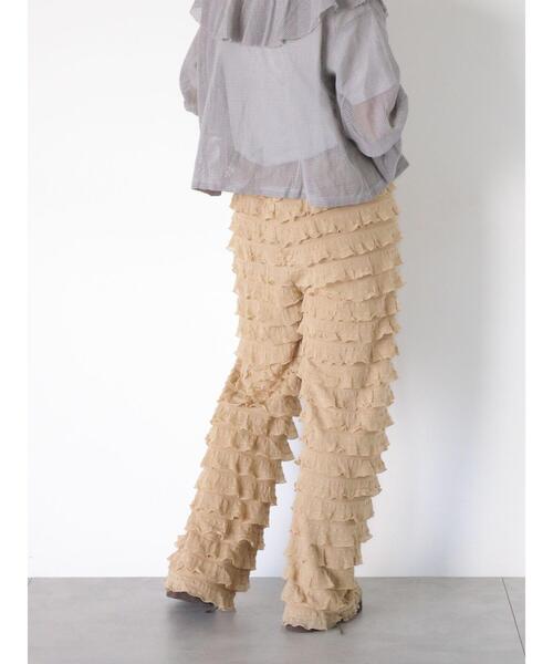 ehka sopo(エヘカソポ)の「カットフリルパンツ(その他パンツ・レディース・キナリ/ベージュ/ブラック・F)」の5枚目の写真