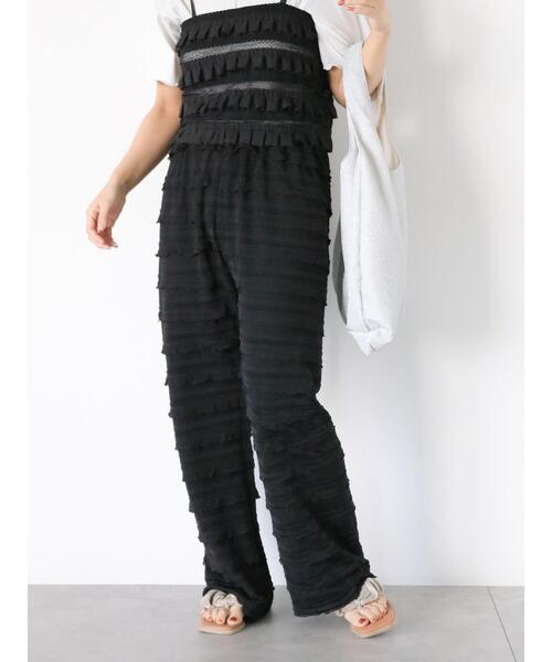 ehka sopo(エヘカソポ)の「カットフリルパンツ(その他パンツ・レディース・キナリ/ベージュ/ブラック・F)」の14枚目の写真