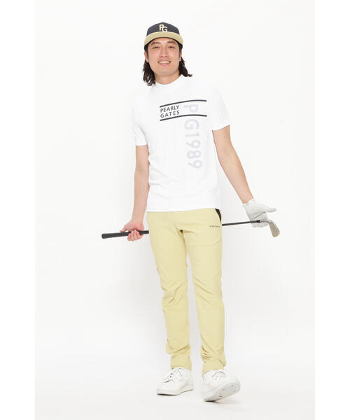 パーリーゲイツ　TEXBRID ブロッククロスノータックパンツ　サイズ4　美品 PEARLY GATES】TEXBRIDブロッククロス パンツ ＜シャンパンゴールド＞