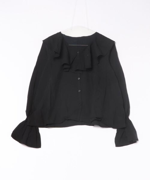 VENCEEXCHANGE（ヴァンスエクスチェンジ）の「フリルカラーボリューム袖ブラウス（シャツ/ブラウス・レディース・オフホワイト/ブラック・FREE）」の20枚目の写真