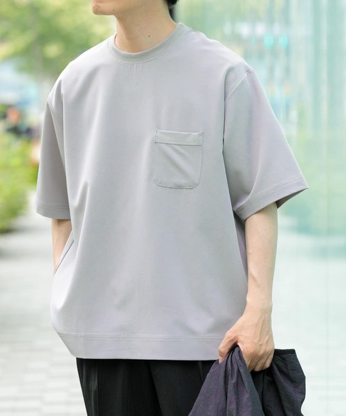 ITEMS URBANRESEARCH(アイテムズ アーバンリサーチ)の「接触冷感 TRストレッチ 半袖ポケTシャツ(Tシャツ/カットソー・メンズ・ライトグレー/グリーン/ライトベージュ/ブラック・MEDIUM/LARGE)」の7枚目の写真