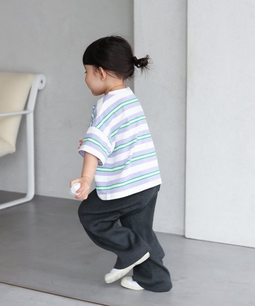 ooju(オージュ)の「【洗濯可能/洗えるニット】【ooju】2way ニットパンツ(その他パンツ・キッズ・ライム/チャコールグレー・1/2/3/4)」の11枚目の写真