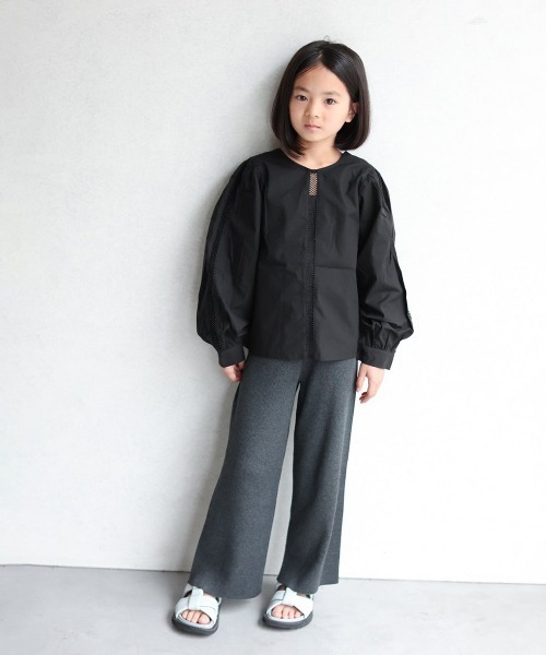 ooju(オージュ)の「【洗濯可能/洗えるニット】【ooju】2way ニットパンツ(その他パンツ・キッズ・ライム/チャコールグレー・1/2/3/4)」の8枚目の写真