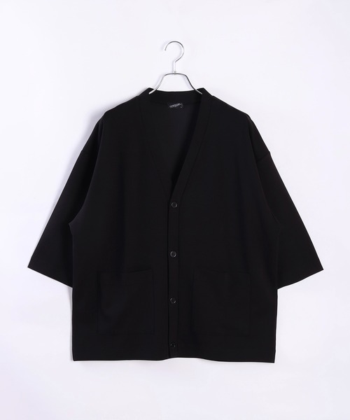 WESTSEA(ウエストシー)の「接触冷感 無地 半袖カーディガン 薄手 Vネック(カーディガン/ボレロ・メンズ・ブラック/グレイッシュベージュ/ブルーグリーン/ネイビー/ブルー/ライトグレー・M/L)」の8枚目の写真