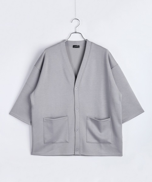 WESTSEA(ウエストシー)の「接触冷感 無地 半袖カーディガン 薄手 Vネック(カーディガン/ボレロ・メンズ・ブラック/グレイッシュベージュ/ブルーグリーン/ネイビー/ブルー/ライトグレー・M/L)」の21枚目の写真