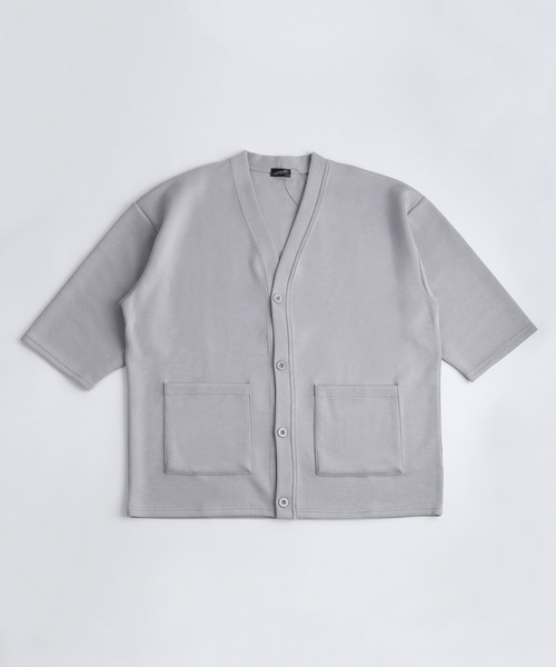 WESTSEA(ウエストシー)の「接触冷感 無地 半袖カーディガン 薄手 Vネック(カーディガン/ボレロ・メンズ・ブラック/グレイッシュベージュ/ブルーグリーン/ネイビー/ブルー/ライトグレー・M/L)」の12枚目の写真