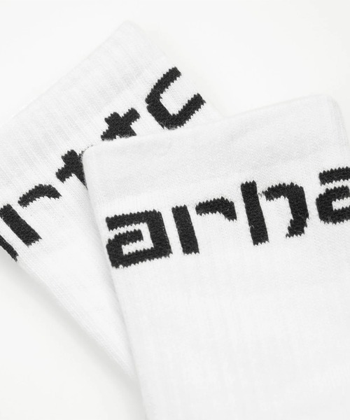 Carhartt WIP(カーハートダブリューアイピー)の「Carhartt WIP/カーハート ダブリューアイピー ソックス スクリプトロゴ I029422(ソックス/靴下・メンズ・ブラック/ホワイト・FREE)」の4枚目の写真