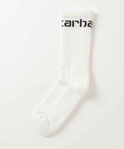 Carhartt WIP(カーハートダブリューアイピー)の「Carhartt WIP/カーハート ダブリューアイピー ソックス スクリプトロゴ I029422(ソックス/靴下・メンズ・ブラック/ホワイト・FREE)」の5枚目の写真