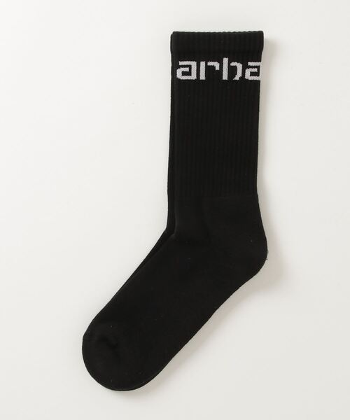 Carhartt WIP(カーハートダブリューアイピー)の「Carhartt WIP/カーハート ダブリューアイピー ソックス スクリプトロゴ I029422(ソックス/靴下・メンズ・ブラック/ホワイト・FREE)」の6枚目の写真
