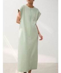 crie conforto | リブスリーブフロントジップワンピース(ワンピース)