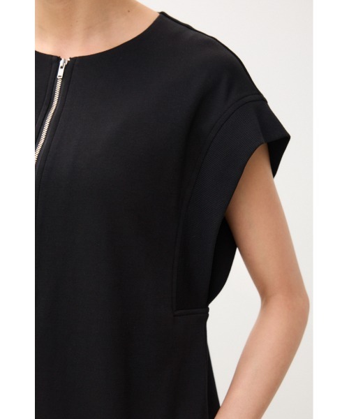 crie conforto(クリーコンフォルト)の「リブスリーブフロントジップワンピース(ワンピース・レディース・ミント/ライトベージュ/ブラック・FREE)」の11枚目の写真