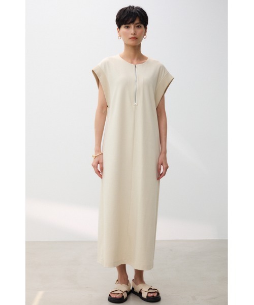 crie conforto(クリーコンフォルト)の「リブスリーブフロントジップワンピース(ワンピース・レディース・ミント/ライトベージュ/ブラック・FREE)」の16枚目の写真