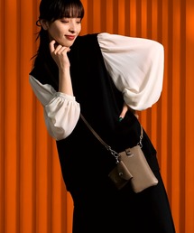 ALLAND（オルランド）の「3-【ALLAND オルランド】4D26 スマート ショルダーポーチ スマホポーチ ミニパース付 " The Pouch＋The Mini "（ショルダーバッグ）」