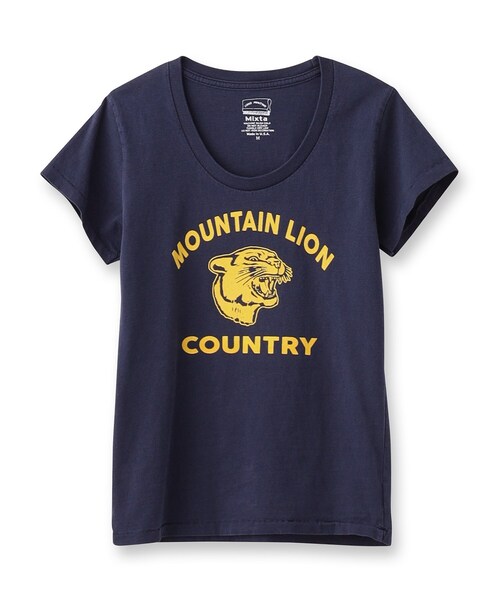 MIXTA(ミクスタ)の「◆MIXTA(ミクスタ)UネックプリントTシャツ(Tシャツ/カットソー・レディース・ブルー/ナチュラル/ブラック・00)」の3枚目の写真