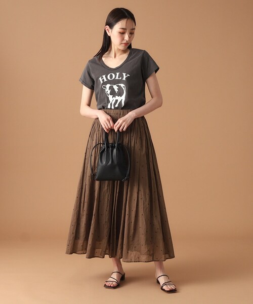 MIXTA(ミクスタ)の「◆MIXTA(ミクスタ)UネックプリントTシャツ(Tシャツ/カットソー・レディース・ブルー/ナチュラル/ブラック・00)」の12枚目の写真