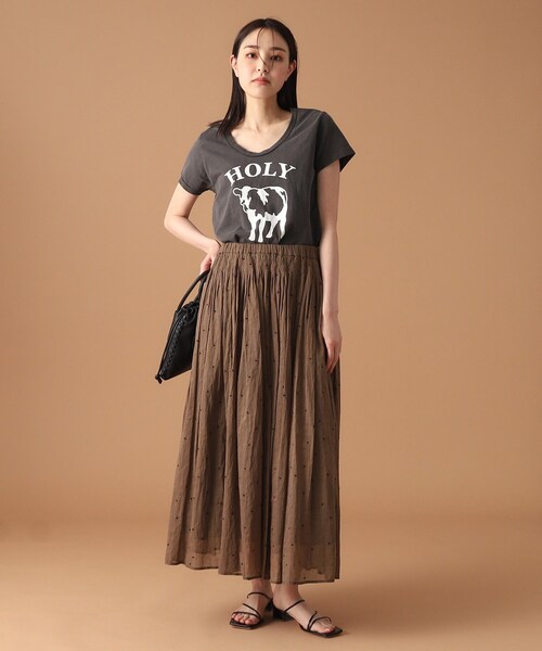 MIXTA(ミクスタ)の「◆MIXTA(ミクスタ)UネックプリントTシャツ(Tシャツ/カットソー・レディース・ブルー/ナチュラル/ブラック・00)」の11枚目の写真