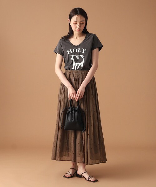 MIXTA(ミクスタ)の「◆MIXTA(ミクスタ)UネックプリントTシャツ(Tシャツ/カットソー・レディース・ブルー/ナチュラル/ブラック・00)」の9枚目の写真