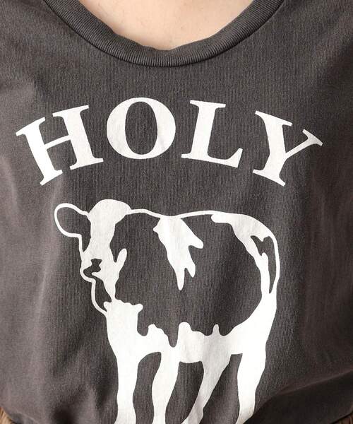 MIXTA(ミクスタ)の「◆MIXTA(ミクスタ)UネックプリントTシャツ(Tシャツ/カットソー・レディース・ブルー/ナチュラル/ブラック・00)」の5枚目の写真