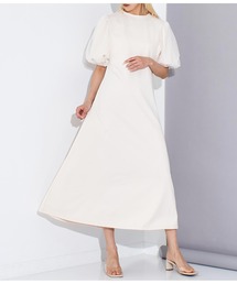 Settimissimo（セッティミッシモ）の「ポンチ チュールボリュームスリーブ ロングワンピース（ワンピース）」