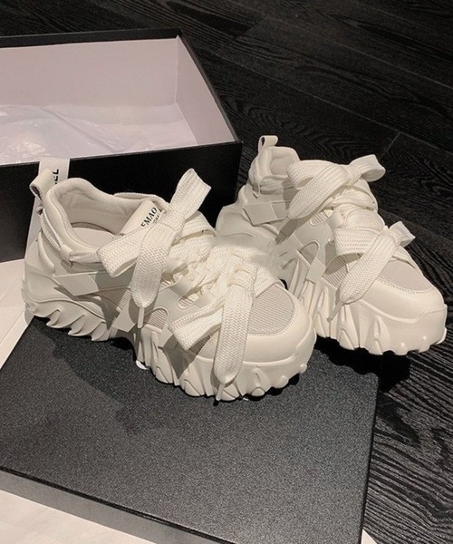 sevens】MIXリボン厚底スニーカー（スニーカー）｜sevens（セブンズ