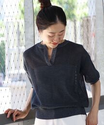 le.coeur blanc | ラメスキッパーメッシュニット(ニット/セーター)