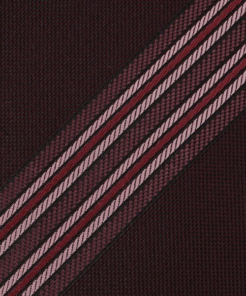 green label relaxing（グリーンレーベルリラクシング）の「GLR シルク③ 8.0cm ストライプ3 ネクタイ（ネクタイ・メンズ・ダークグリーン/ダークグレー/ワインレッド・FREE）」の11枚目の写真