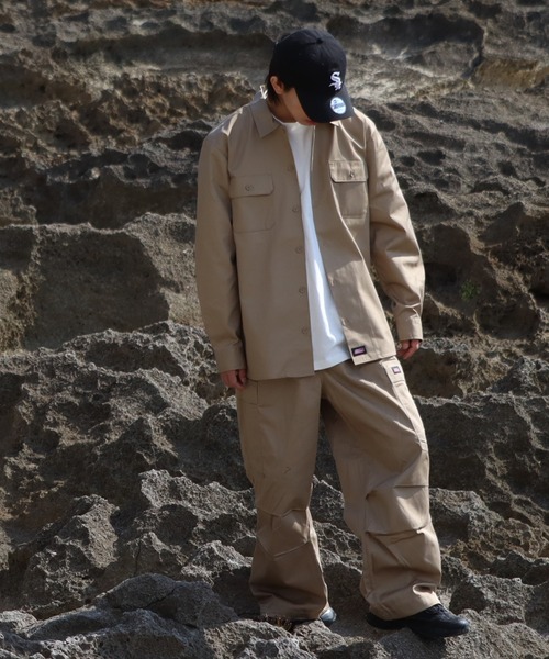 Dickies(ディッキーズ)の「【GENUINE DICKIES/ジェニュインディッキーズ】ワイドカーゴパンツ(カーゴパンツ・メンズ・ブラック/ベージュ/カーキ・M/L/LL)」の22枚目の写真