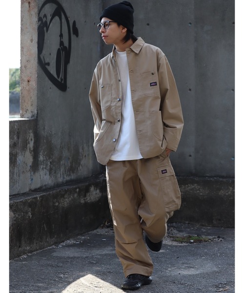 Dickies(ディッキーズ)の「【GENUINE DICKIES/ジェニュインディッキーズ】ワイドカーゴパンツ(カーゴパンツ・メンズ・ブラック/ベージュ/カーキ・M/L/LL)」の19枚目の写真
