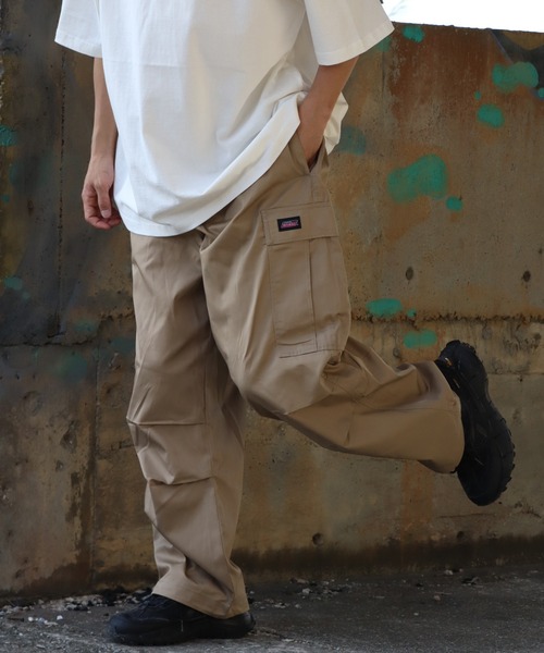 Dickies(ディッキーズ)の「【GENUINE DICKIES/ジェニュインディッキーズ】ワイドカーゴパンツ(カーゴパンツ・メンズ・ブラック/ベージュ/カーキ・M/L/LL)」の13枚目の写真