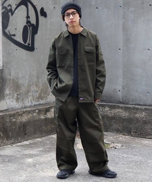 Dickies(ディッキーズ)の「【GENUINE DICKIES/ジェニュインディッキーズ】ワイドカーゴパンツ(カーゴパンツ・メンズ・ブラック/ベージュ/カーキ・M/L/LL)」の21枚目の写真