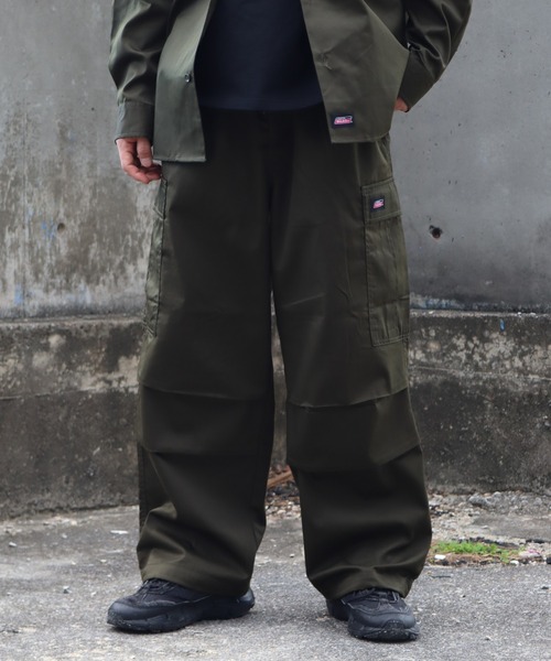 Dickies(ディッキーズ)の「【GENUINE DICKIES/ジェニュインディッキーズ】ワイドカーゴパンツ(カーゴパンツ・メンズ・ブラック/ベージュ/カーキ・M/L/LL)」の9枚目の写真