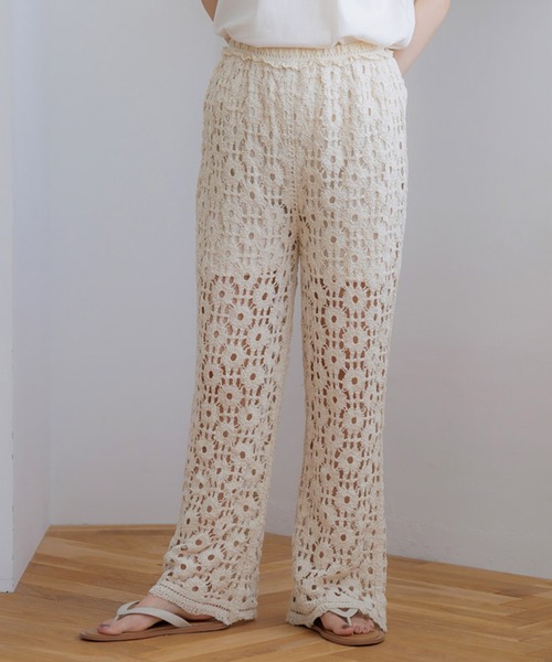 セール】【WEB限定セール】カギ編みイージーパンツ（その他パンツ
