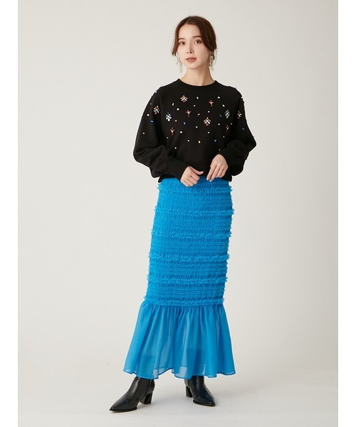 【セール】シャーリングマーメイドスカート（スカート）｜LILY BROWN（リリーブラウン）