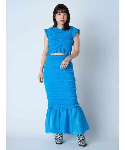 【セール】シャーリングマーメイドスカート（スカート）｜LILY BROWN（リリーブラウン）