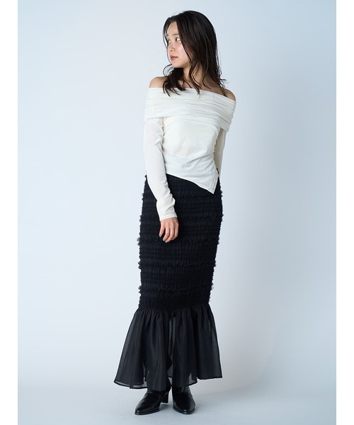 【セール】シャーリングマーメイドスカート（スカート）｜LILY BROWN（リリーブラウン）