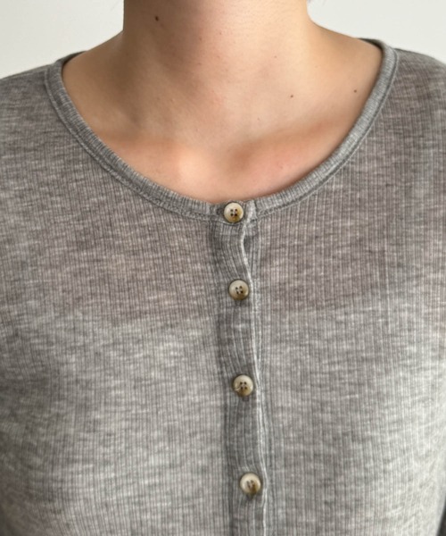 CANAL JEAN(キャナルジーン)の「El mar テンセルクロップドカーディガン(カーディガン/ボレロ・レディース・グレー/ブラック・ONE SIZE)」の12枚目の写真