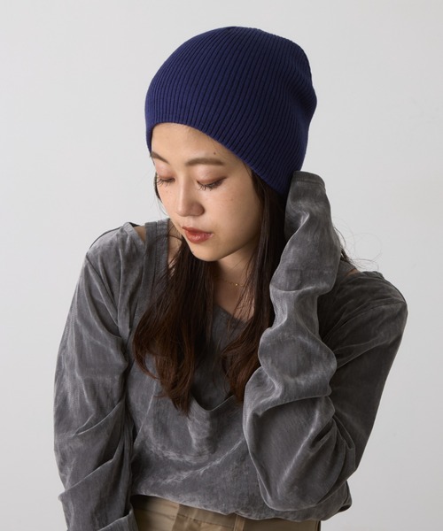 CIAOPANIC TYPY(チャオパニックティピー)の「【プチプラ】リブニットビーニー(ニットキャップ/ビーニー・レディース・ミント/ブラウン/アイボリー/ブラック/グレー/ブルー・ONE SIZE)」の1枚目の写真