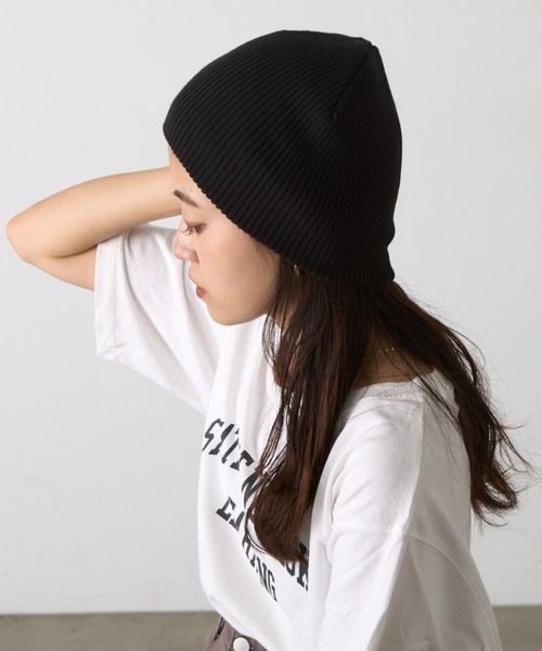 CIAOPANIC TYPY(チャオパニックティピー)の「【プチプラ】リブニットビーニー(ニットキャップ/ビーニー・レディース・ミント/ブラウン/アイボリー/ブラック/グレー/ブルー・ONE SIZE)」の13枚目の写真