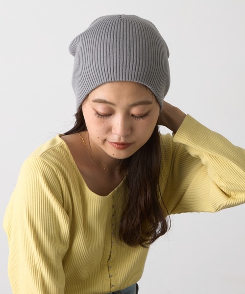 CIAOPANIC TYPY(チャオパニックティピー)の「【プチプラ】リブニットビーニー(ニットキャップ/ビーニー・レディース・ミント/ブラウン/アイボリー/ブラック/グレー/ブルー・ONE SIZE)」の11枚目の写真