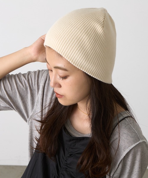 CIAOPANIC TYPY(チャオパニックティピー)の「【プチプラ】リブニットビーニー(ニットキャップ/ビーニー・レディース・ミント/ブラウン/アイボリー/ブラック/グレー/ブルー・ONE SIZE)」の15枚目の写真