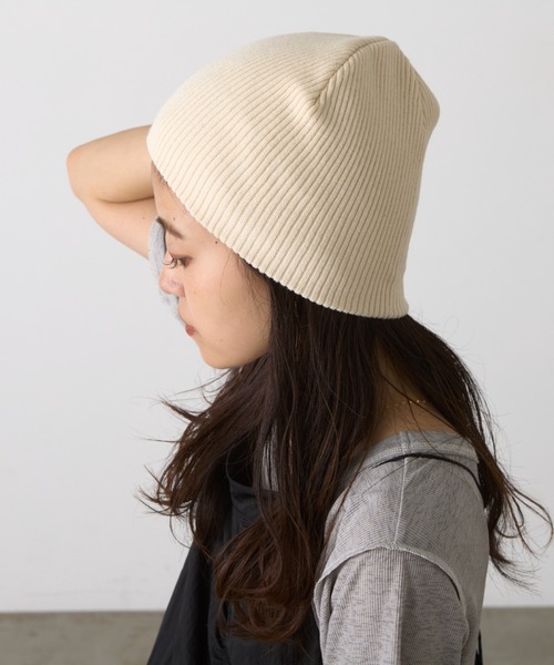 CIAOPANIC TYPY(チャオパニックティピー)の「【プチプラ】リブニットビーニー(ニットキャップ/ビーニー・レディース・ミント/ブラウン/アイボリー/ブラック/グレー/ブルー・ONE SIZE)」の16枚目の写真